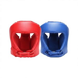 หมวกกันน็อกสำหรับฝึกกีฬาป้องกันศีรษะทำจากหนังแท้มวยไทยออกแบบโลโก้ได้ตามต้องการสำหรับเด็ก - Product Image 1