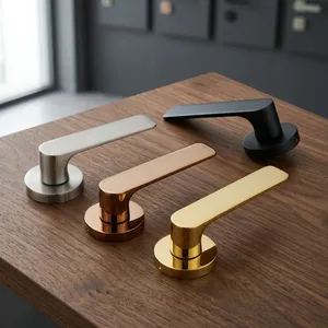 Premium Mortise Door <b>Handle</b> Set Antique SS Graphite Black CP Z Black PVD Gold PVD Rose Gold PVD Black Finish Luxury Mortise <b>Lock</b> - Product Image 2