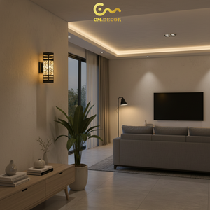 Lampes murales en acier/inox CM Decor, éclairage mural intérieur/extérieur, lampe murale LED étanche pour la décoration de la maison - Product Image 5