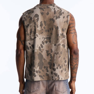 Custom Sublimation Solid Printed Knitted Sleeveless Loose Fit Plus Size Breathable Anti-Pilling Quick Dry Sporty Gym Tank <b>Top</b> - Product Image 3