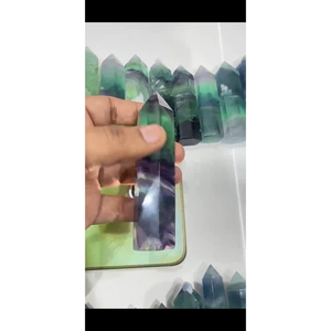 Wholesale RAINBOW FLUORITE MULTI FLUORITE Obelisks Towers Points Natural Semi-Precious Stone <b>Crystal</b> Crafts Rocks Quartz Points - Product Image 1