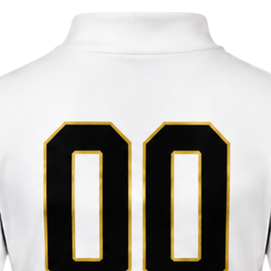 Maillot de cheerleading noir et or sublimé à manches longues – Tenue de sport athlétique pour entraînement, performance et compétition - Product Image 4