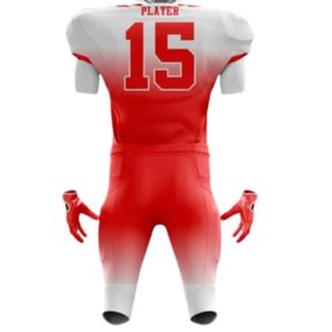 Red & White American Football Uniform Custom Football Jersey <b>Pants</b> Set Quick Dry Athletic Team Apparel OEM Supplier - Product Image 4