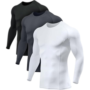 เสื้อรัดรูปสำหรับออกกำลังกายชายและหญิง BJJ rashguard พิมพ์โลโก้แบบกำหนดเอง - Product Image 1