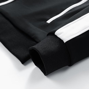 Survêtement de sport pour homme avec design moderne à blocs de couleurs, haut à manches longues et bas assorti pour l'entraînement physique et le style urbain - Product Image 2
