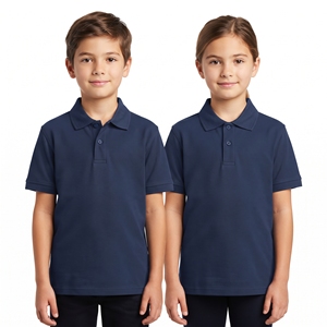 Camiseta Polo Personalizada para Niños, Unisex, Informal, de Manga Corta, Cuello Redondo, Lisa, Ropa Infantil al por Mayor - Product Image 1