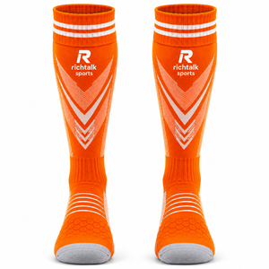 Calcetines Deportivos de Verano para Hombre, Altos hasta la Rodilla, Cómodos, Transpirables, de Secado Rápido, Ecológicos, Tejidos, para Fútbol, Adultos, Color Sólido - Product Image 1