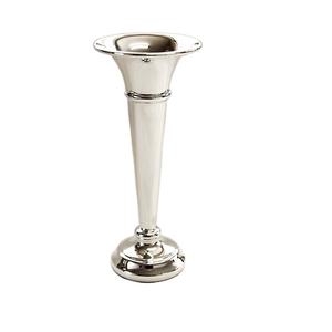 Florero de Pedestal para decoración del hogar, maceta de diseño plateado, decoración de Metal moderna, jarrón de mesa - Product Image 1