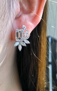 Stunning <b>Earrings</b> for Everyday Wear Certified Jewelry <b>Gold</b> Luxury Lab Grown Diamond Jacket <b>Earrings</b> - Product Image 2