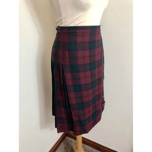 Kilt écossais moderne Lindsay en 100 % laine bordeaux, style vintage, motif tartan, sur mesure, vente en gros, jupe pour femme 2026 - Product Image 4
