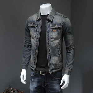 Chaqueta Vaquera para Hombre al por Mayor, Estilo Vintage Lavado, Ropa Exterior Informal de Algodón, Personalizada OEM ODM, Ropa de Invierno y Otoño - Product Image 4