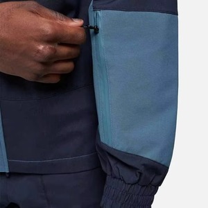 Men <b>Hooded</b> Windbreaker Suit Premium Running Sportswear Waterproof OEM Custom Wholesale Men's Color Blocked <b>Soft</b> <b>Shell</b> <b>Jacket</b> - Product Image 5