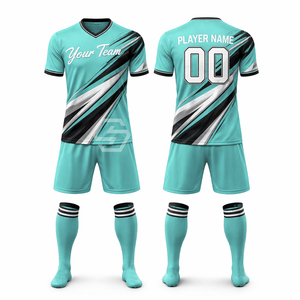 Tenues de football personnalisées, maillots de foot respirants et à séchage rapide, kits d'équipe, fournisseur OEM, manches courtes, grandes tailles, fourniture directe usine - Product Image 5