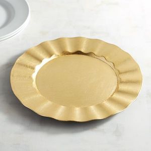 Assiette décorative en métal pour dîner formel, réception de mariage, hôtel, restaurant, banquet, décoration de table - Product Image 2