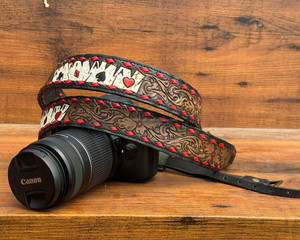 New Arrival Custom Quick Release Hand Tooled Genuine Leather <b>Camera</b> Straps Adjustable Size Shoulder Strap for DSLR Nikon Canon - Product Image 3