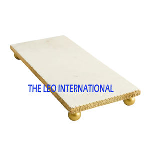 Plats et assiettes créatifs sous glaçure, plateau de service de luxe pour la maison, design feuillage, plaqué or, pour la restauration - Product Image 4