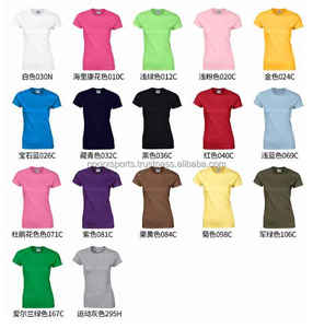 T-shirts pour femmes col rond dames logo personnalisé T-shirts pour femmes pour hommes conception personnalisée en coton doux uni de haute qualité - Product Image 5