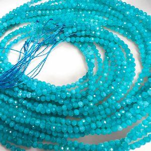 TASBIYA GEMS Amazonite Gemstone 2mm Faceted Round <b>Blue</b> Beads Ready to Ship for <b>Necklace</b> Making - Product Image 2