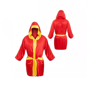 Custom Logo Boxing Gown OEM ODM Premium Quality <b>Satin</b> Boxing Walkout <b>Robe</b> Manufacturer and Wholesale Supplier - Product Image 4