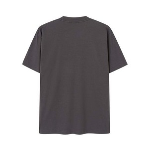 T-shirt décontracté en coton pour homme, col rond, coupe classique, manches courtes, couleur unie, tricoté, teint uni, design vierge - Product Image 4