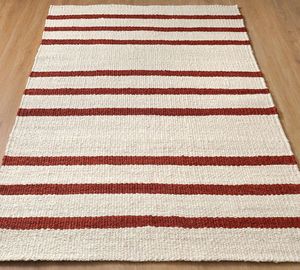 Tapis rayé fait main en jute 100% naturel, écologique, tissage plat, style bohème, tapis de designer, taille personnalisée - Product Image 2