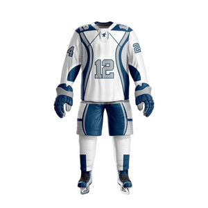 Maillot de hockey sur glace personnalisé sublimé pour homme, manches courtes, anti-humidité, uniforme d'équipe numéro 12, gris bleu vert, vêtement en maille - Product Image 5