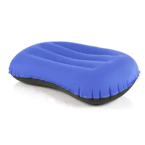 野营空中旅行充气枕头自动充气野营枕头聚氯乙烯靠垫