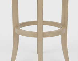 Table basse moderne en bois d'hévéa avec base ronde et design entièrement circulaire pour le mobilier de salon - Product Image 3