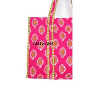 Soft <b>Quilted</b> Cotton Tote Bag Multi-Purpose Eco-Friendly <b>Handbag</b> for Available in Custom Sizes, Prints & Colors for shopping - Product Image 5