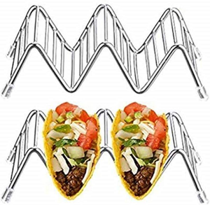 Nuevo Soporte para Tacos de Acero Inoxidable, Bandeja Elegante para Tacos, Soporte para Conchas de Taco, Venta al por Mayor, Resistente al Calor, Apto para Horno - Product Image 5