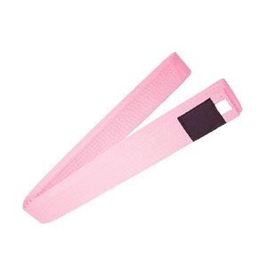 Cinturón Rosa de BJJ con Pestaña Negra de Algodón, Cinturón de Graduación de Jiu Jitsu con Costuras Reforzadas, Cinturón Profesional de Ranking de BJJ - Product Image 1
