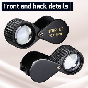 10X Jewelers Eye Magnifier and Magnifying Glass Loop with 18mm Triplet Lens for Gems, Jewelry, Diamond, Coins, <b>Stamps</b>(OEM) - Product Image 4