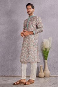 Indian Ethnic Wear Cotton <b>Kurta</b> Regular Fit Casual Wear India Pakistan Style <b>Kurta</b> for <b>Men</b> Party Wear - Product Image 4