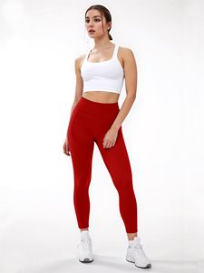 Custom Design For Women <b>Yoga</b> Pants High Waist Full Length Red <b>Yoga</b> <b>Leggings</b> Seamless Four-Way Stretch - Product Image 2