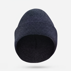 Unisex Solid Color Acrylic Beanie Ribbed Knit Winter Hat Casual <b>Style</b> 56-58CM <b>Head</b> Circumference Adult Size - Product Image 1