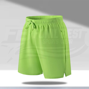 Pantalones Cortos Casuales para Hombre, de Color Sólido, Secado Rápido, Cintura Elástica con Cordón, 100% Poliéster, Largo Bermuda - Product Image 6