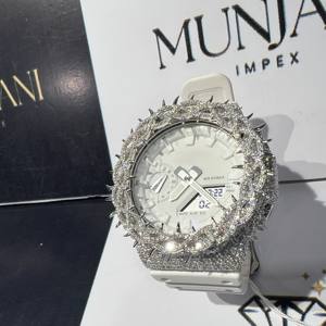 Relojes de Pulsera Deportivos de Moda para Hombre, Estilo Hip Hop, con Diamantes de Imitación VVS, Movimiento Mecánico ETA, Cristal de Zafiro, Correa de Cuero - Product Image 4