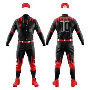 Uniforme de baseball performant avec tissu de haute qualité, structure flexible, coutures solides, design confortable et durable - Product Image 1