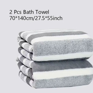 Lot de 3 serviettes de sport en coton et bambou, épaisses, douces, absorbantes, respectueuses de la peau, écologiques, séchage rapide, hypoallergéniques - Product Image 2