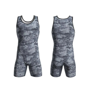 Men Digital Camo Sleeveless Romper Spandex Polyester Sweat-Wicking Adult Leisurewear - Product Image 6