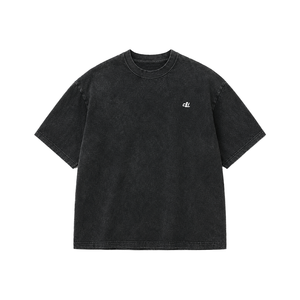 Washed Black Oversized Cotton T-<b>shirt</b> Casual Drop Shoulder Soft Breathable Edgy Streetwear Custom Logo Men's <b>shirts</b> OEM Supplier - Product Image 2