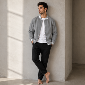 Stylish varsity jacket delivering soft warmth durable performance and sporty sophistication for fashionable casual outerwear use - Product Image 6