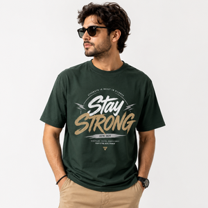Camiseta Ecológica de Manga Corta con Cuello Redondo para Hombre, 100% Algodón, Estampado de Personajes con Transferencia Térmica, Corte Regular Informal - Product Image 2