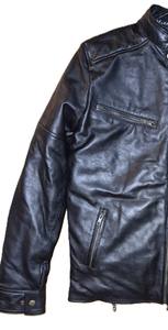 Veste en cuir de vache pour homme de haute qualité, style vintage, doublure en polyester, fermeture à boutons et fermeture éclair, écologique, pour l'hiver et la moto - Product Image 2