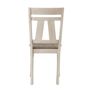 Set di 2 Sedie da Pranzo Stile Cottage, Seduta Imbottita Grigio Gesso, Struttura in Legno, Design Transizionale per Arredamento Sala da Pranzo - Product Image 2