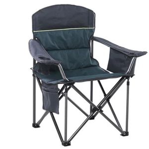 Chaise de camping pliable portable avec porte-gobelets, chaise rembourrée surdimensionnée pour les activités de plein air - Product Image 1