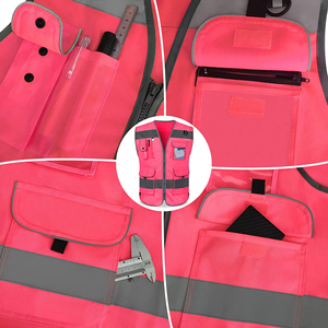Chaleco Reflectante de Alta Visibilidad, Ropa de Trabajo de Seguridad con Cinta Reflectante para Trabajadores de la Construcción e Industriales, Personalización OEM - Product Image 4