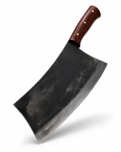 Couteau de boucher professionnel en acier au carbone forgé à la main, manche en bois de rose, lame de découpe robuste pour la cuisine - Product Image 6
