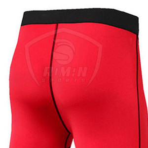 Pantalons de compression pour hommes personnalisables de haute qualité, séchage rapide, respirants, tissu polyester, taille élastique, leggings pleine longueur - Product Image 6