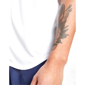 Camiseta Deportiva Informal de Béisbol, Holgada, de Color Blanco Sólido, Transpirable, Cómoda, de Diseño Sencillo - Product Image 4